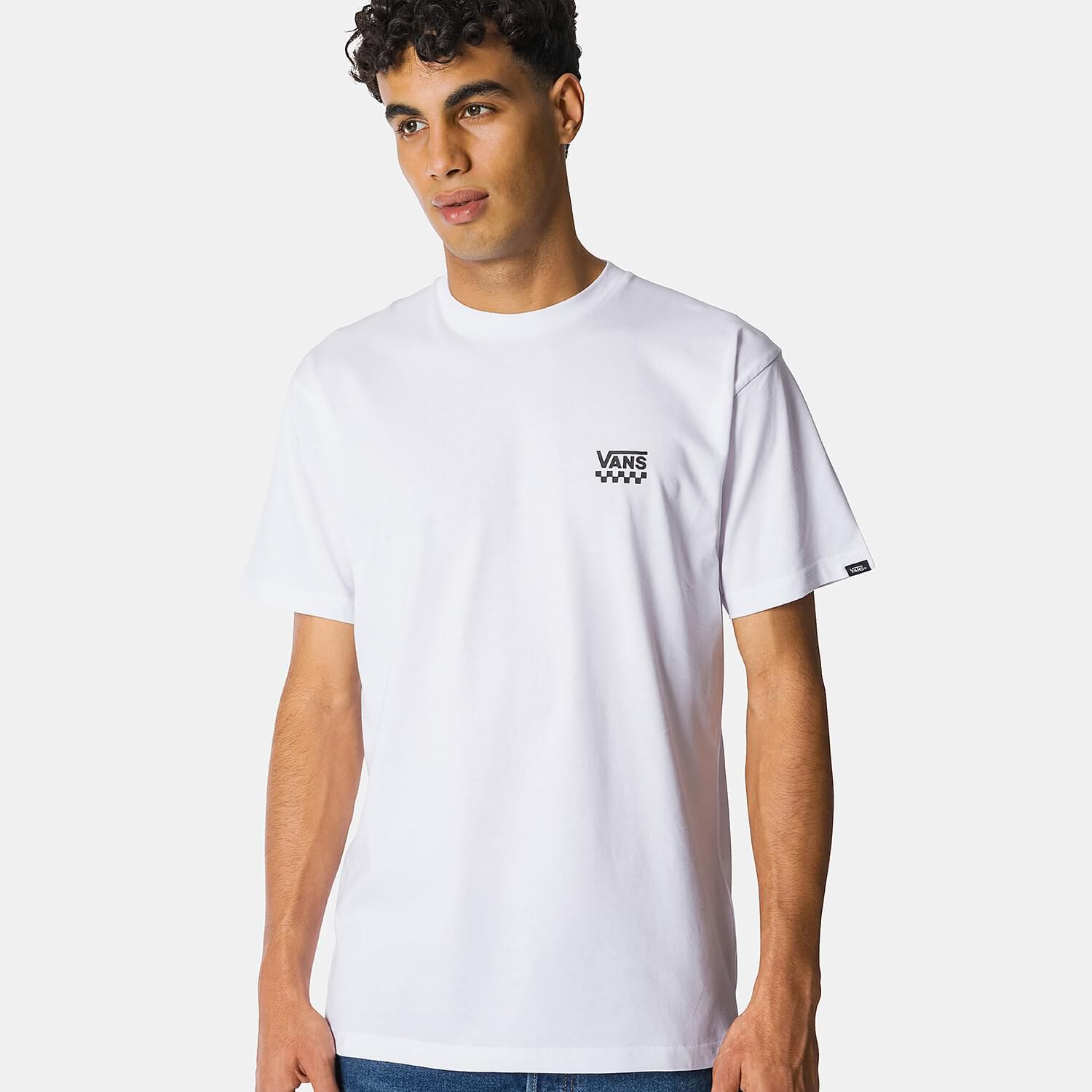 T Shirt Vans Left Chest Logo bianca e nera AW LAB