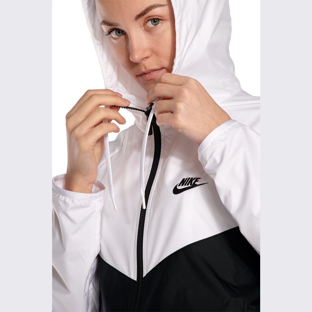 Giacca Nike Sportswear Windrunner bianca e nera AW LAB