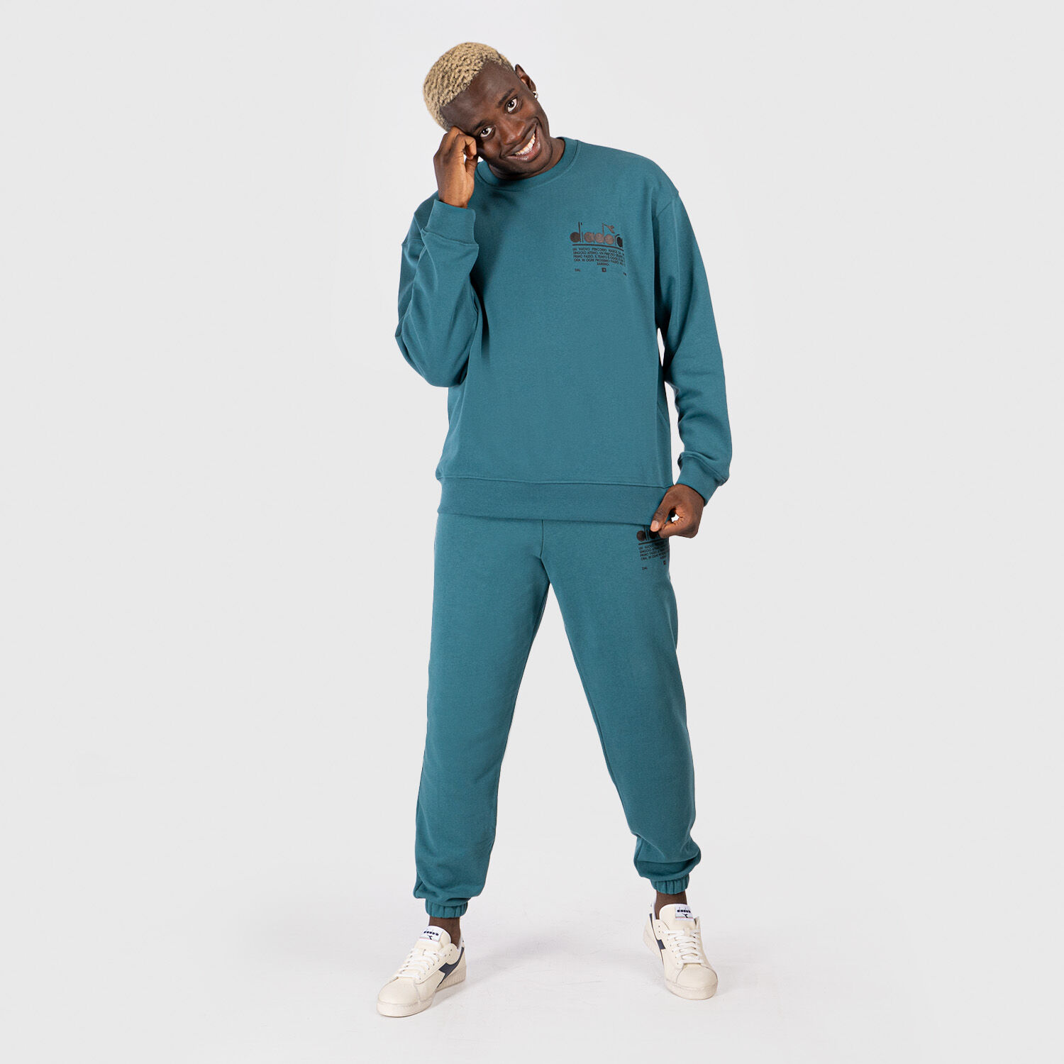 Felpa diadora verde new arrivals