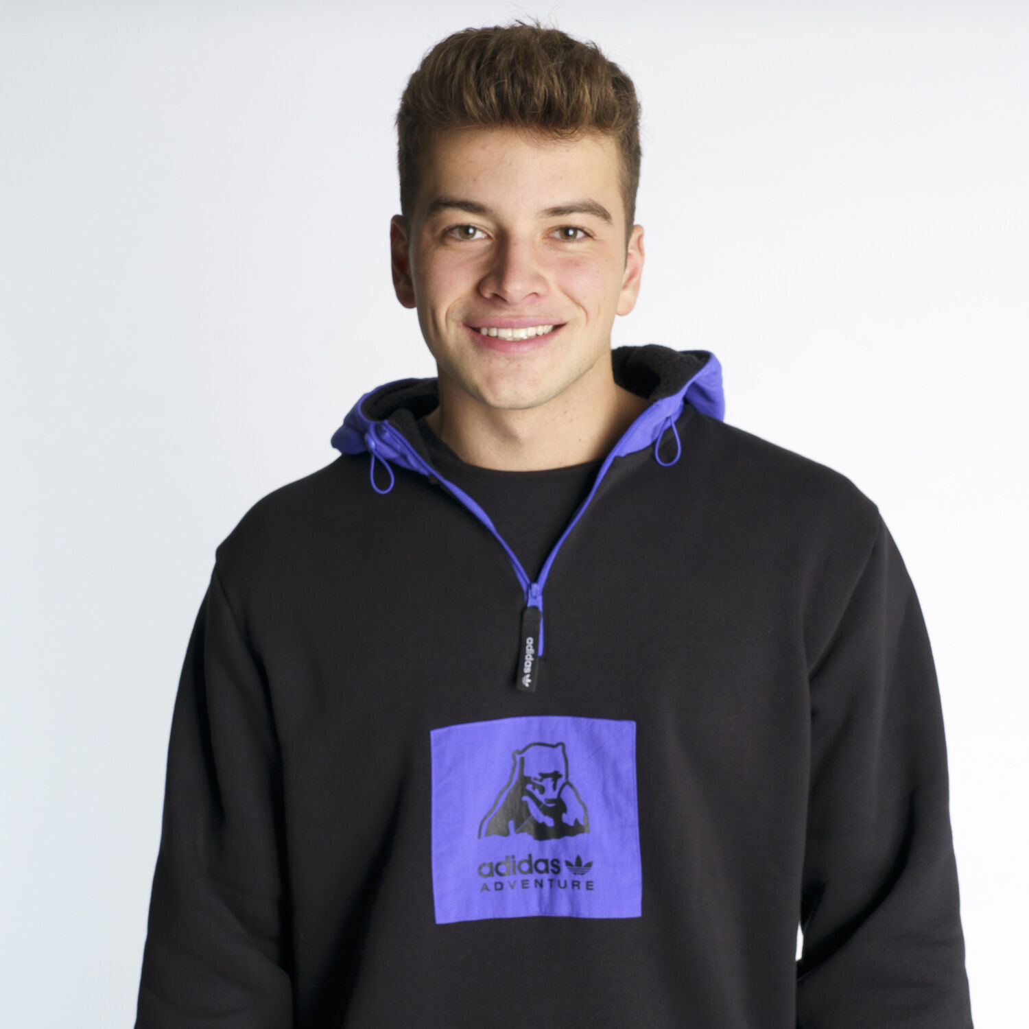 Felpa Hoodie Adidas Adventure Polar Bear nera AW LAB