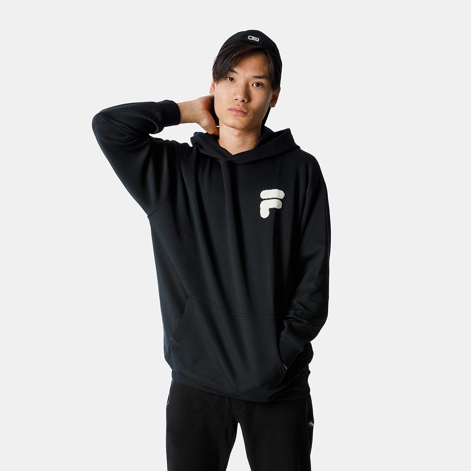 Fila felpa nera e bianca discount
