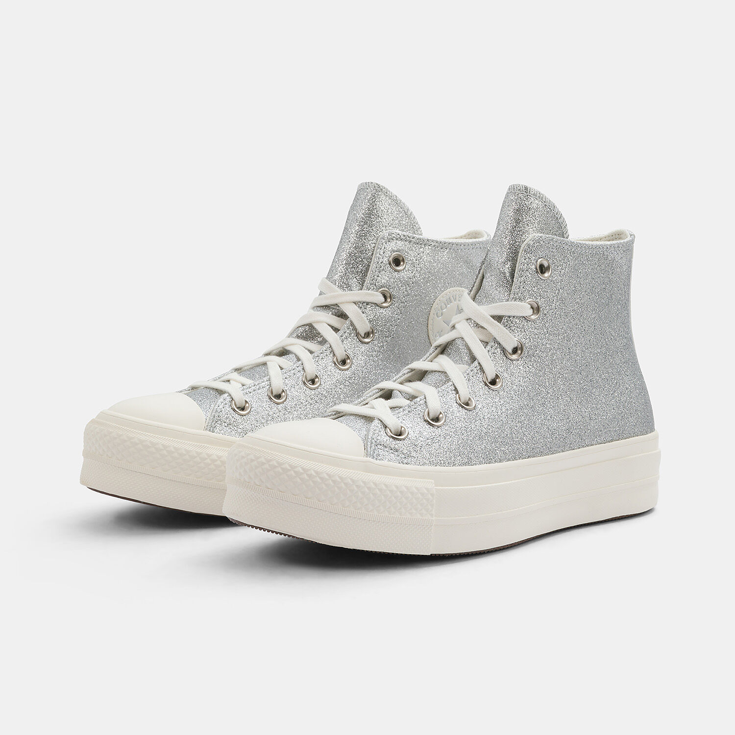 Converse Chuck Taylor All Star Lift argento e bianche AW LAB