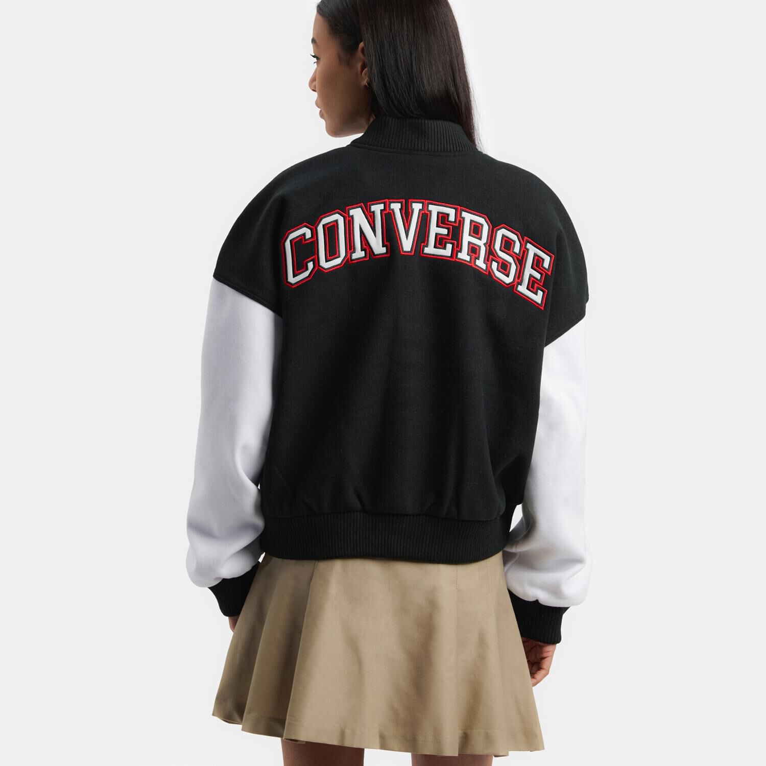 Giacca Converse Retro Varsity nera bianca e rossa AW LAB