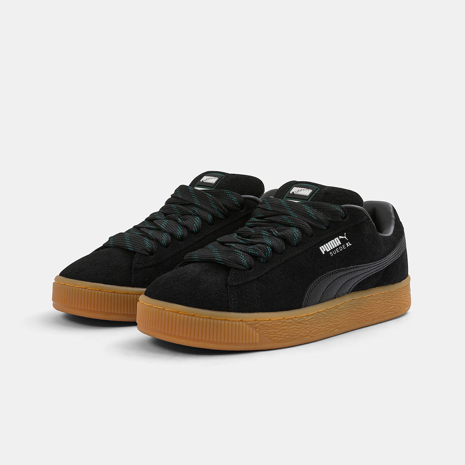 Puma nere sale suola marrone