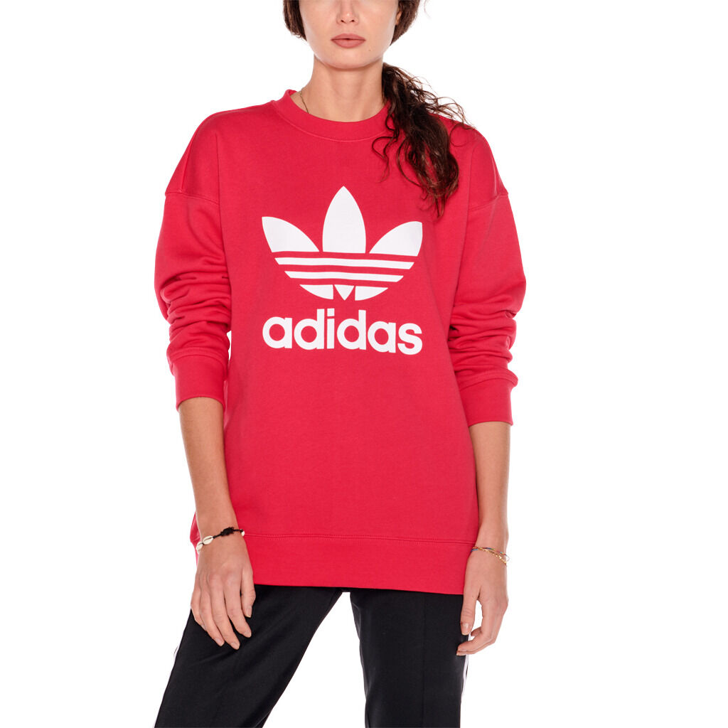 FELPA ADIDAS TREFOIL CREW rosso aw lab
