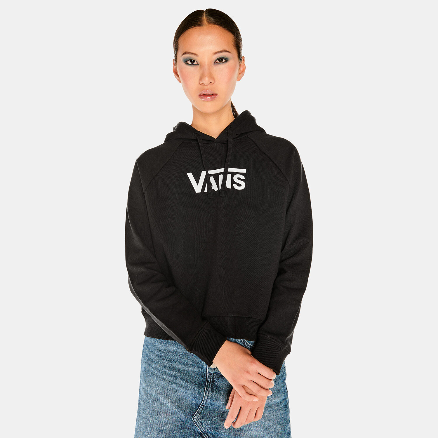 Felpa vans nera e bianca donna hot sale