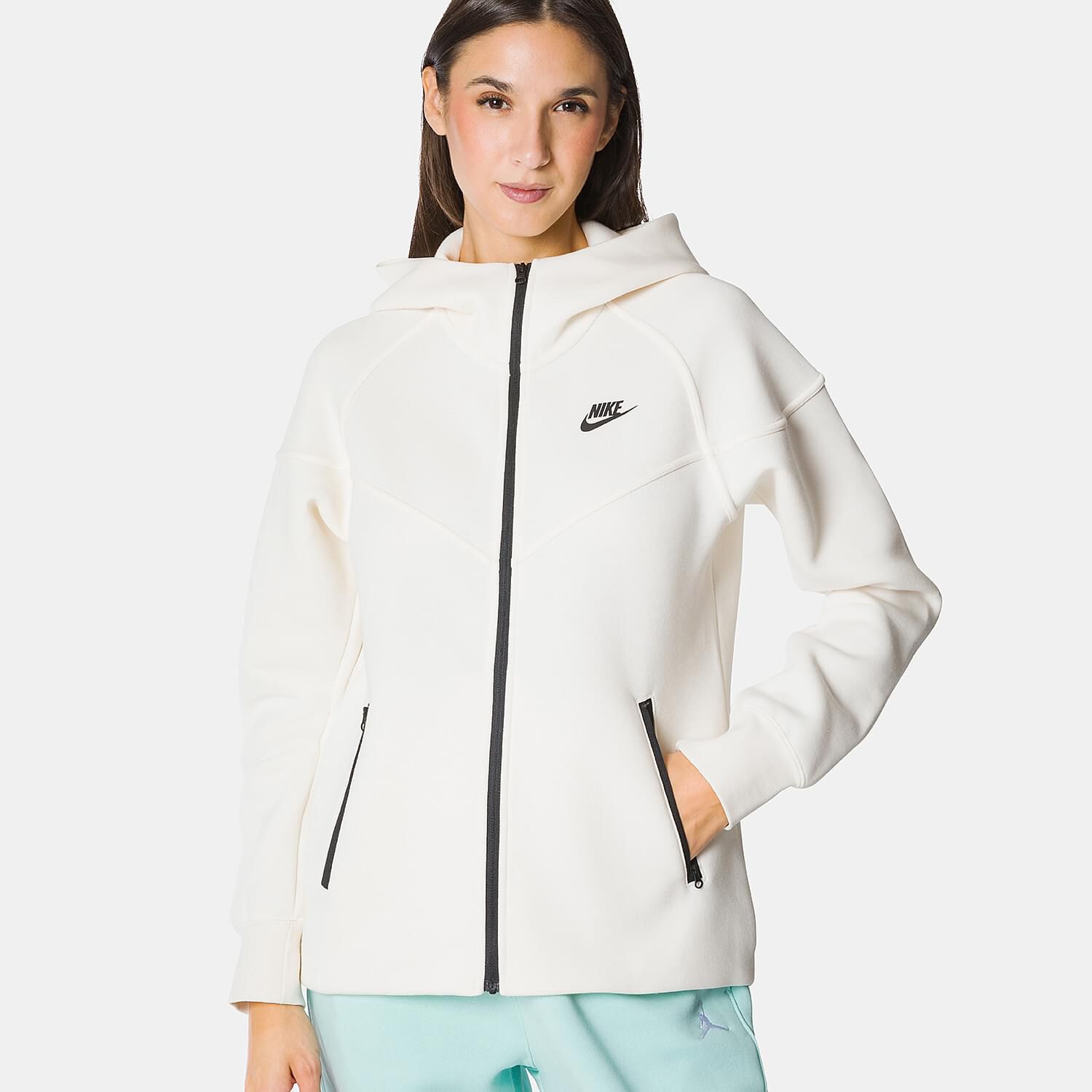 Felpa Nike Sportswear Tech Fleece Windrunner bianca AW LAB