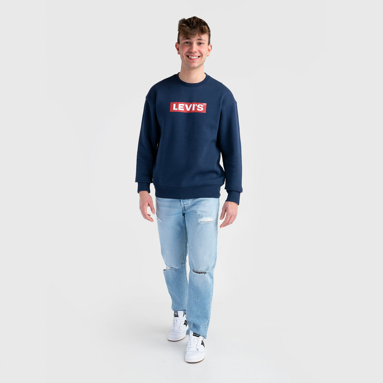 Felpa levi's blu bianca e rossa outlet
