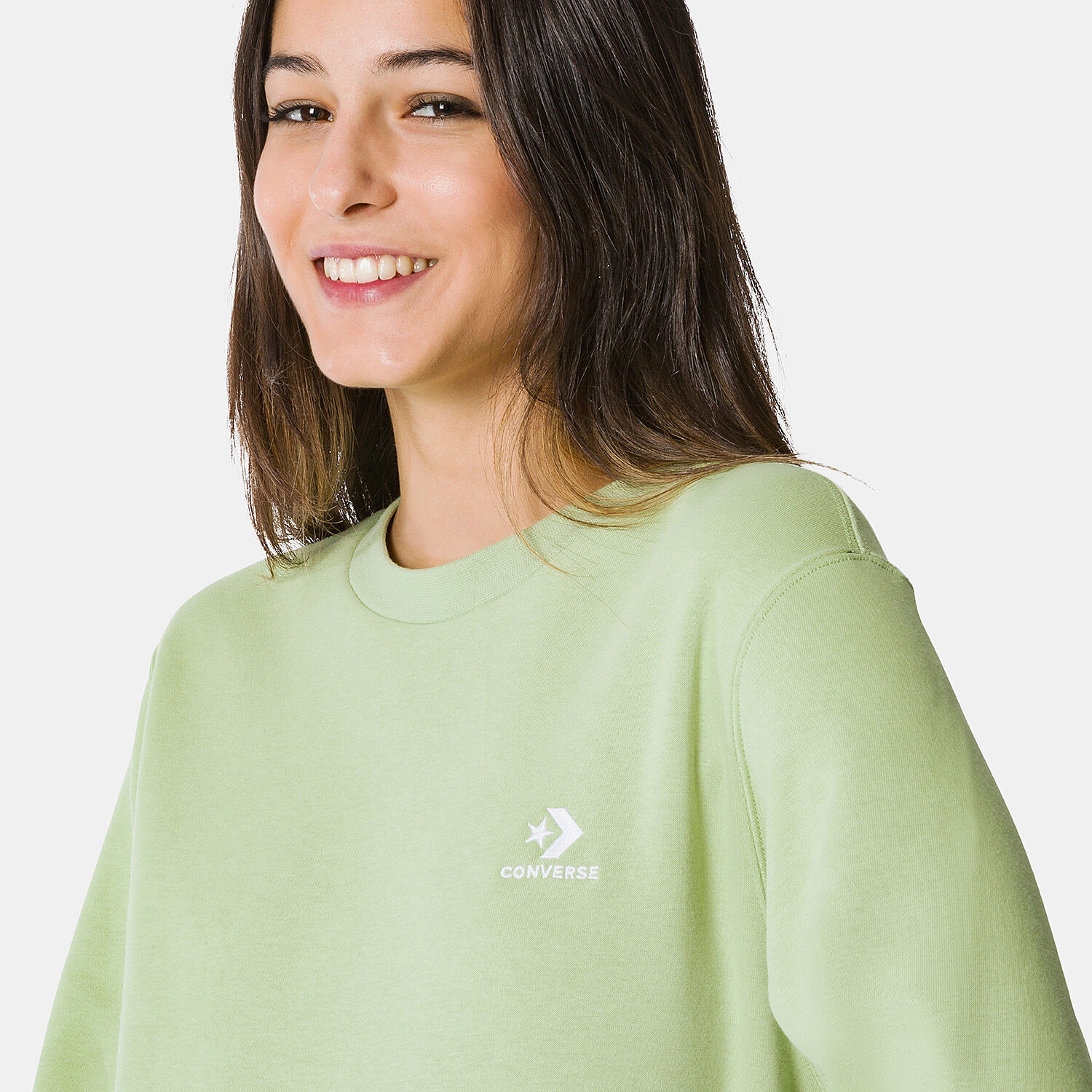 Felpa Converse Embroidered Star Chevron verde AW LAB