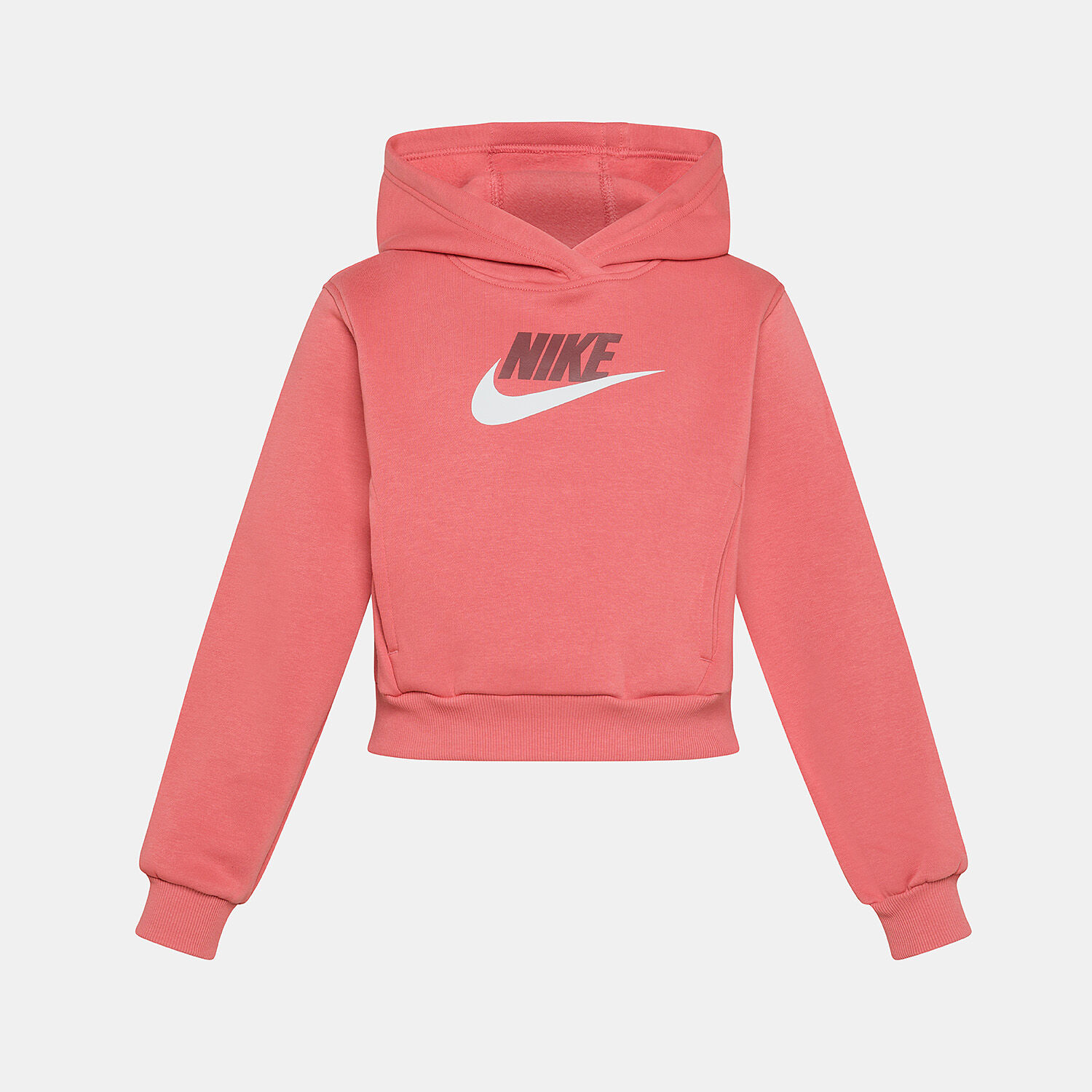 Felpa Nike Sportswear Club Fleece Ragazzi rosa nera e bianca AW LAB