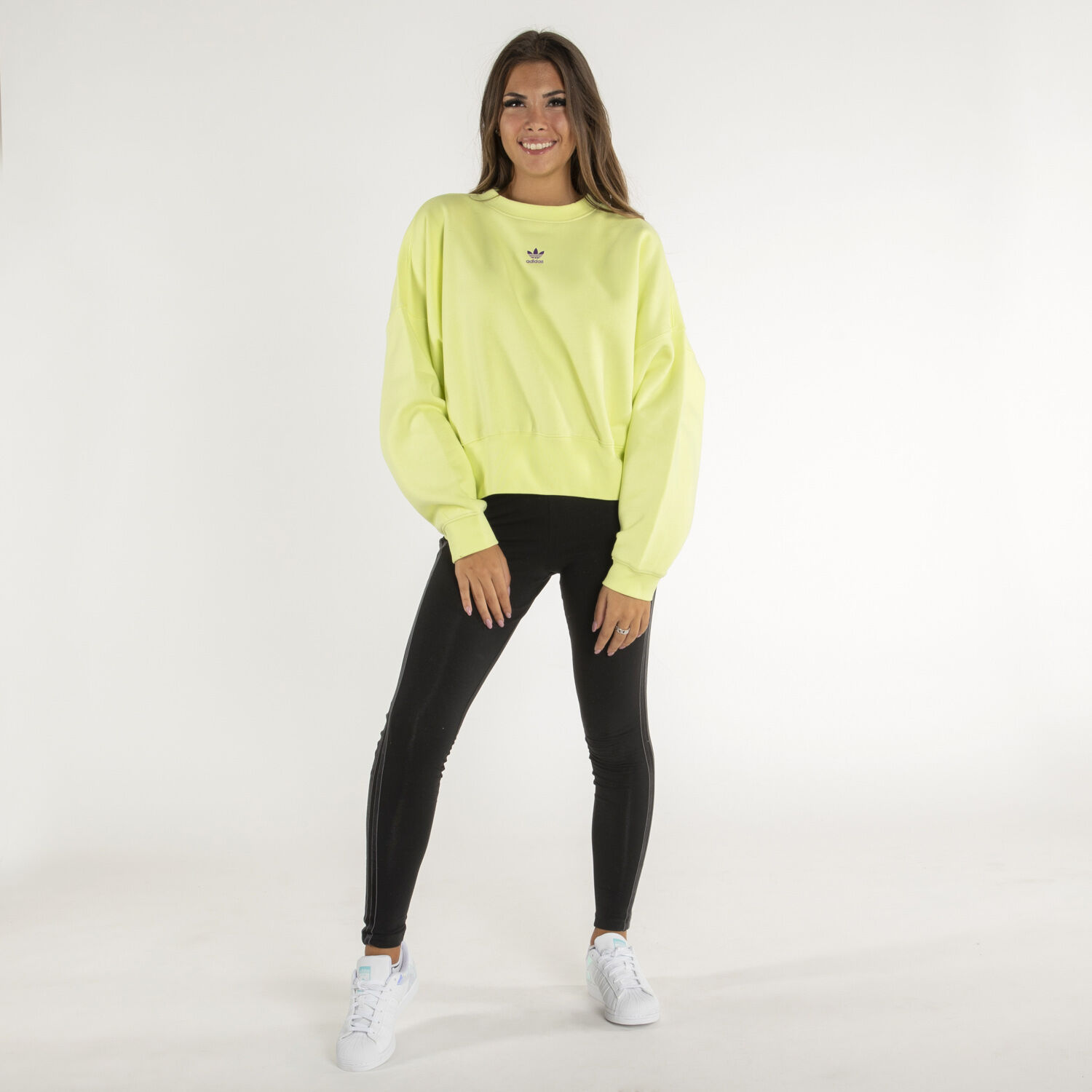Felpa adidas giallo fluo sale