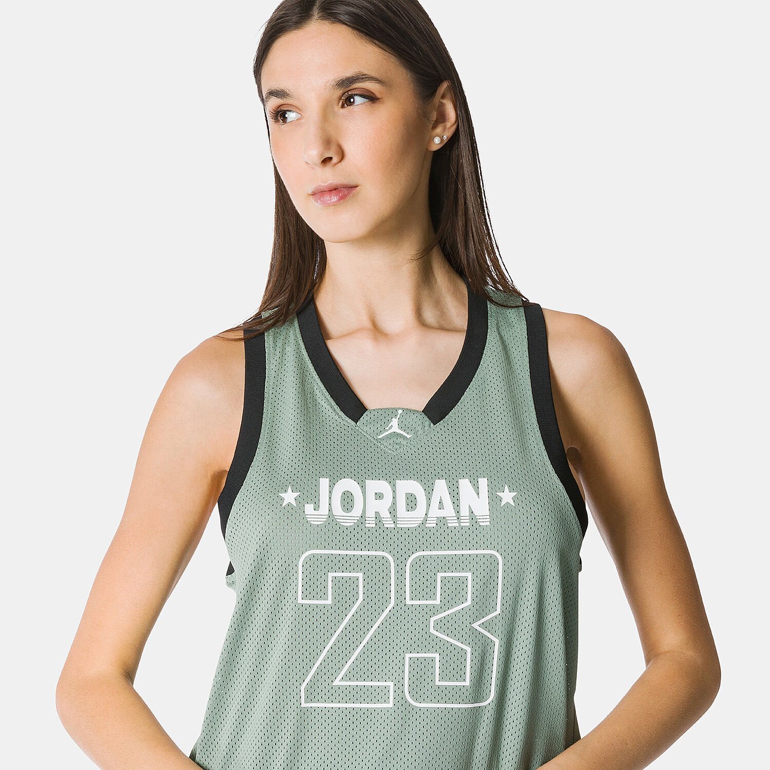 Canotta Jordan 23 Jersey verde nera e bianca AW LAB