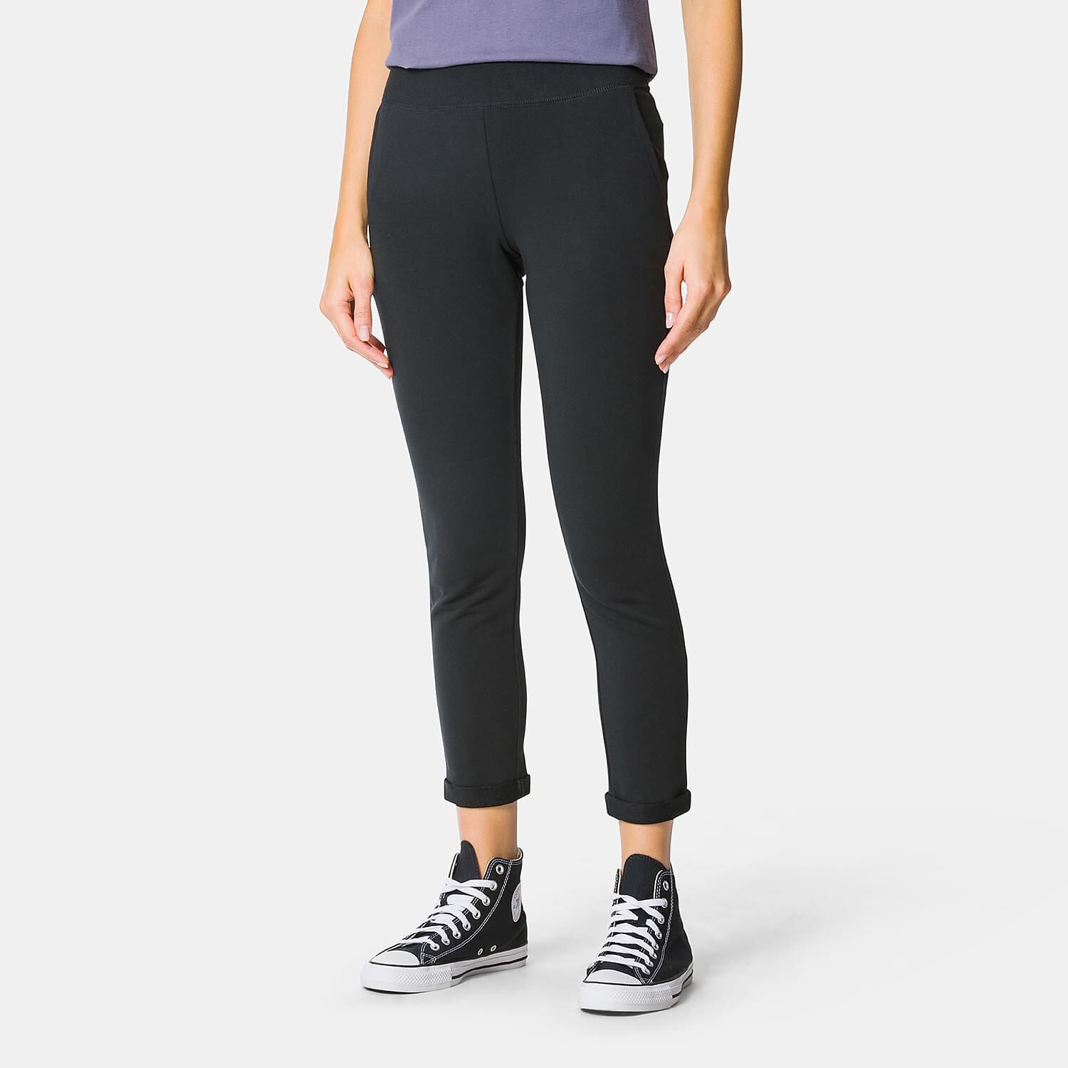 Pantaloni Converse Roll Up All Star neri AW LAB