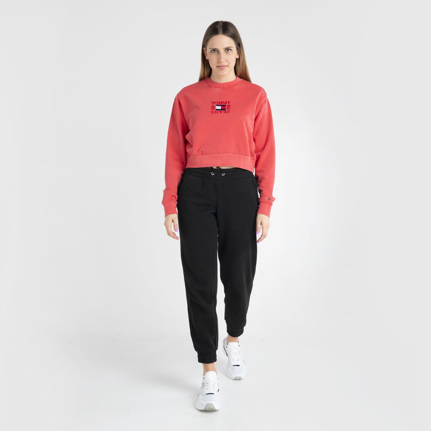 Felpa crop 2024 top tommy hilfiger