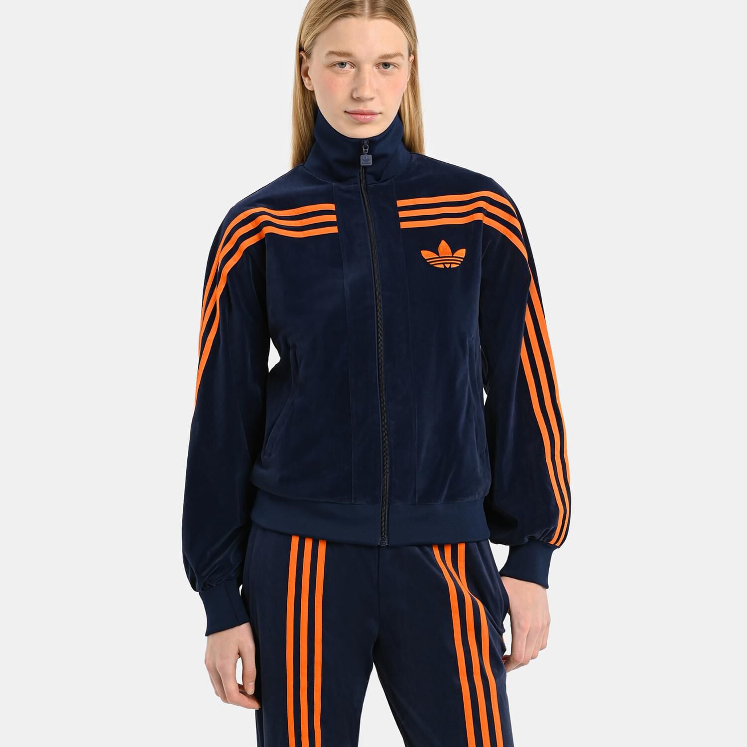 Tuta adidas arancione nera top