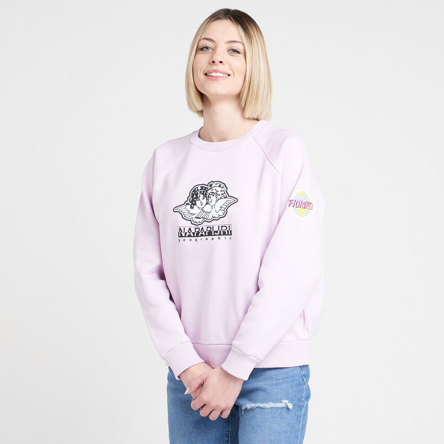 Felpa Napapijri x Fiorucci rosa AW LAB