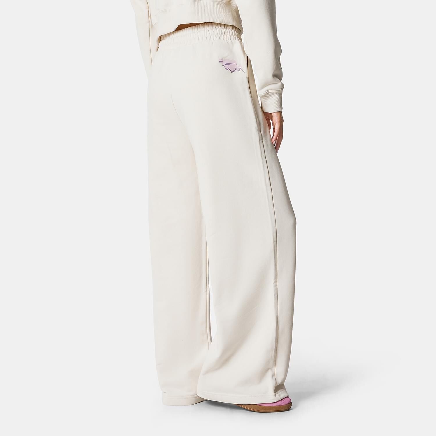 Pantaloni Puma Classics Brand Love Relaxed beige e viola AW LAB