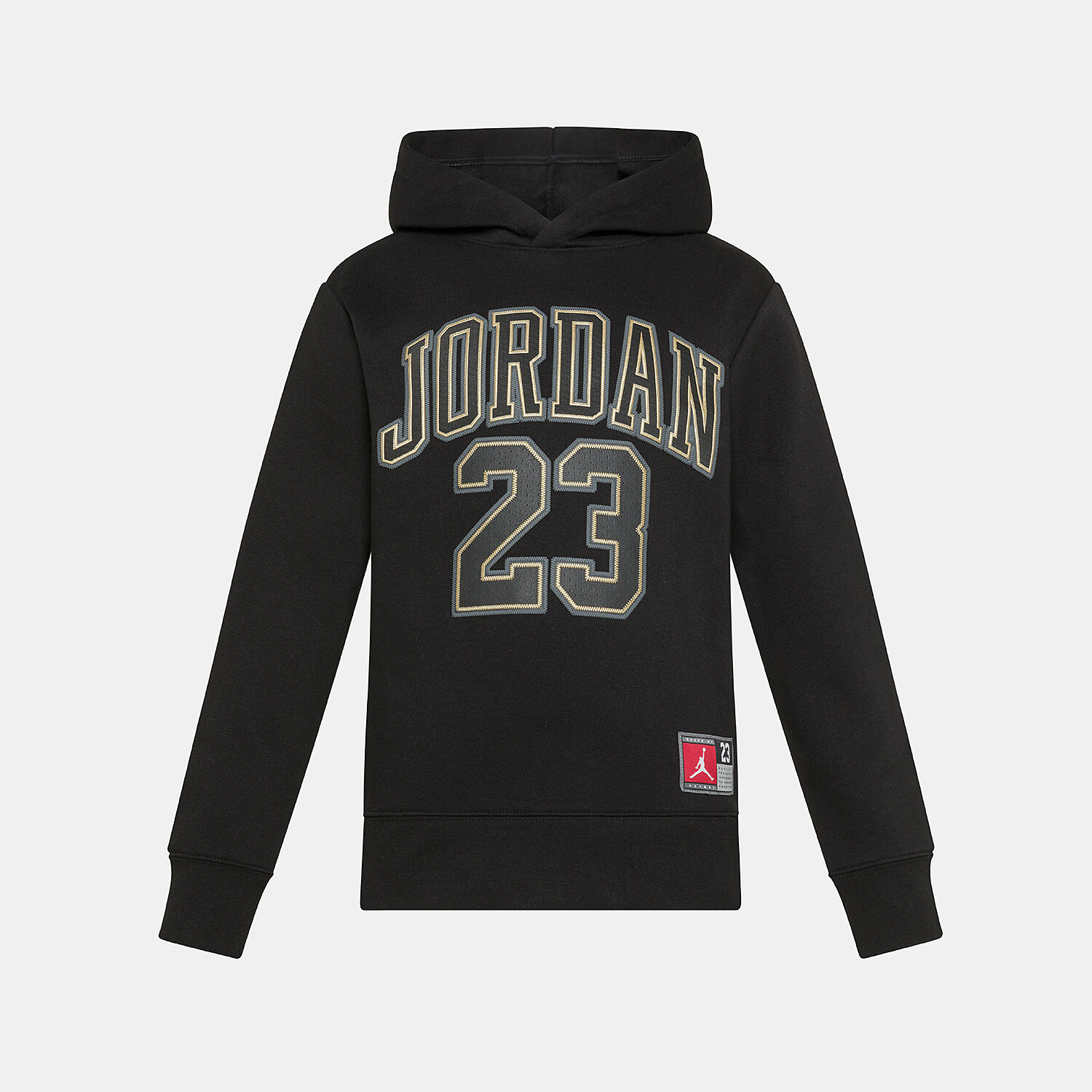 Felpa Jordan HBR ragazzi nera e oro AW LAB