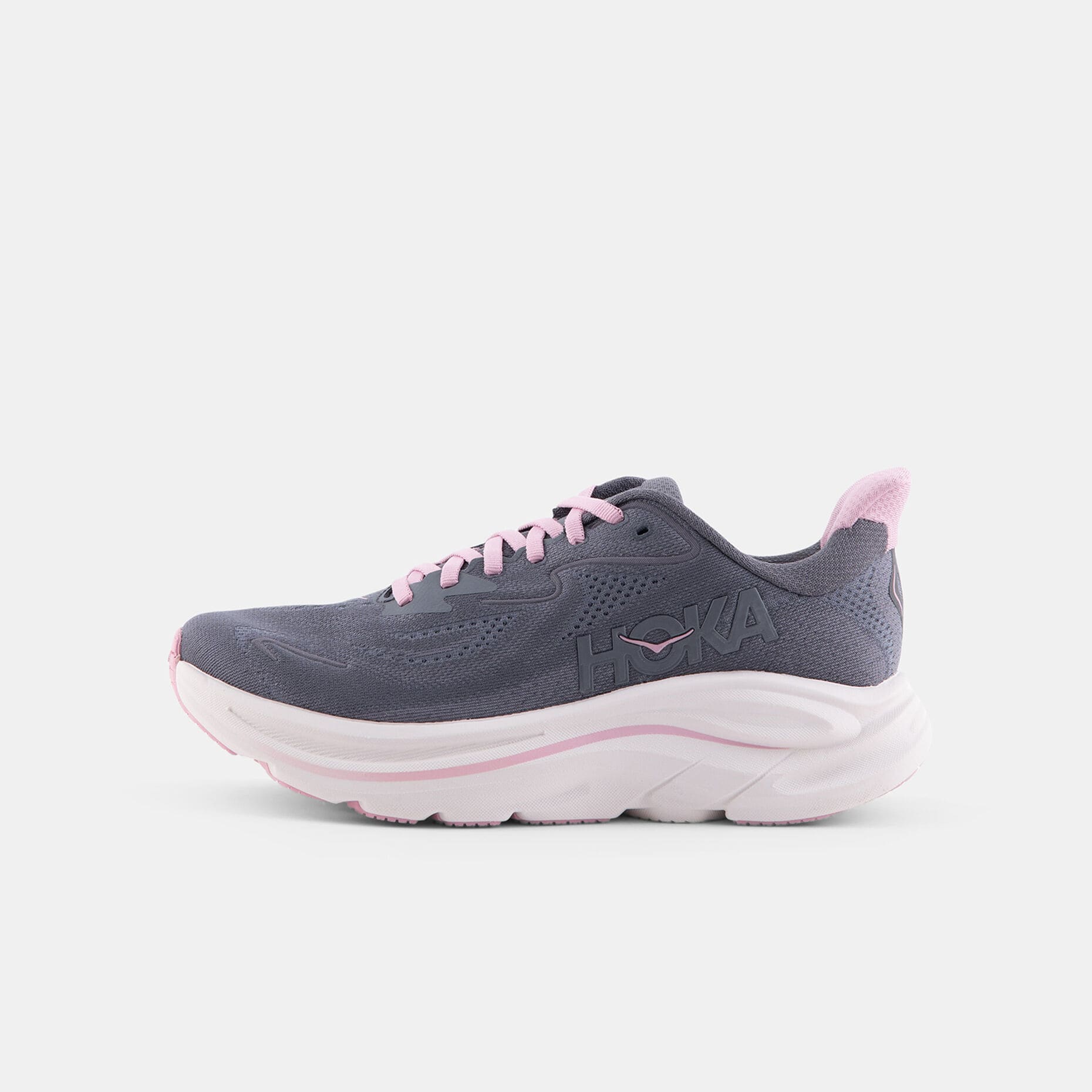 Hoka Clifton 10, grigio/rosa/bianco