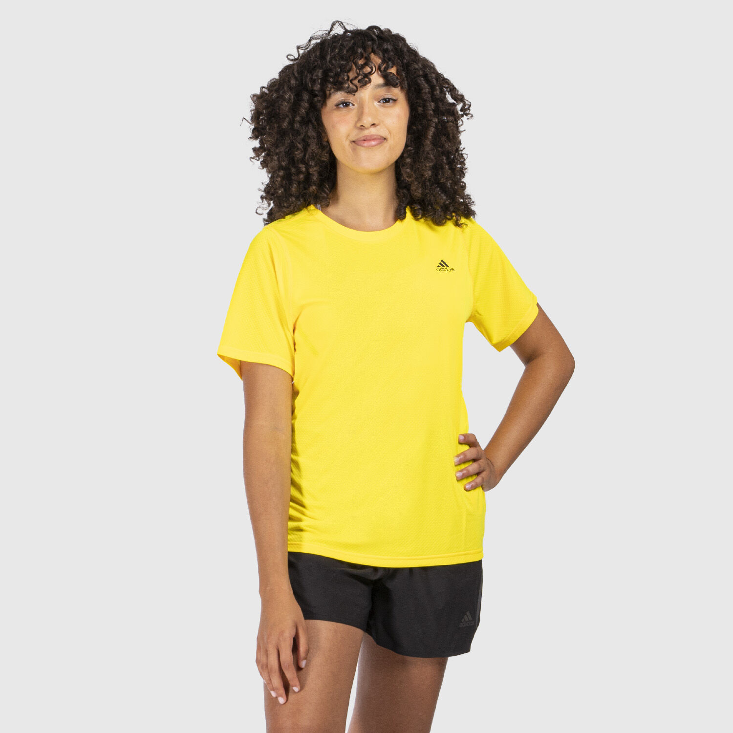 T shirt adidas Performance Run Icons Running Tee gialla e nera