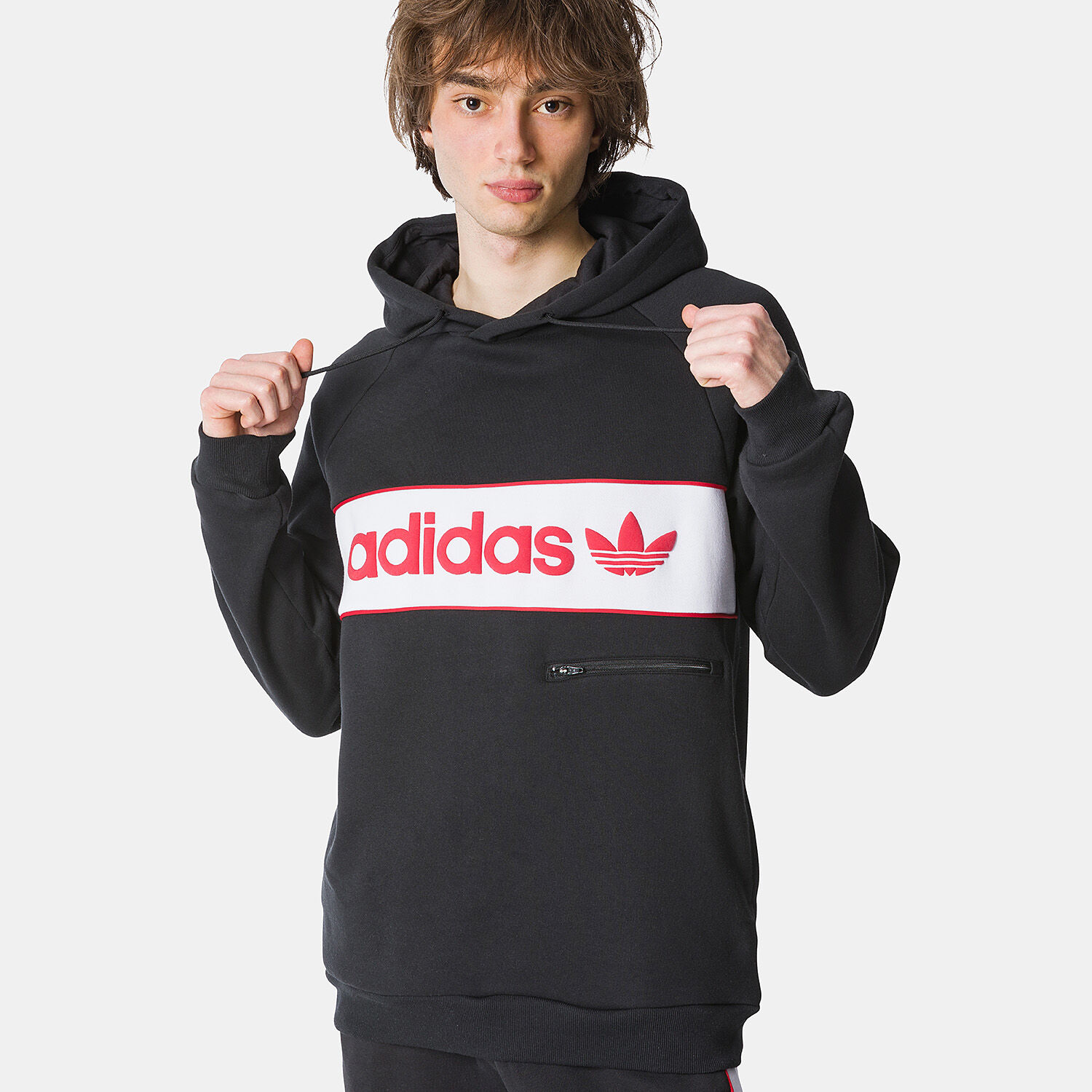 Felpa adidas rossa e bianca sales