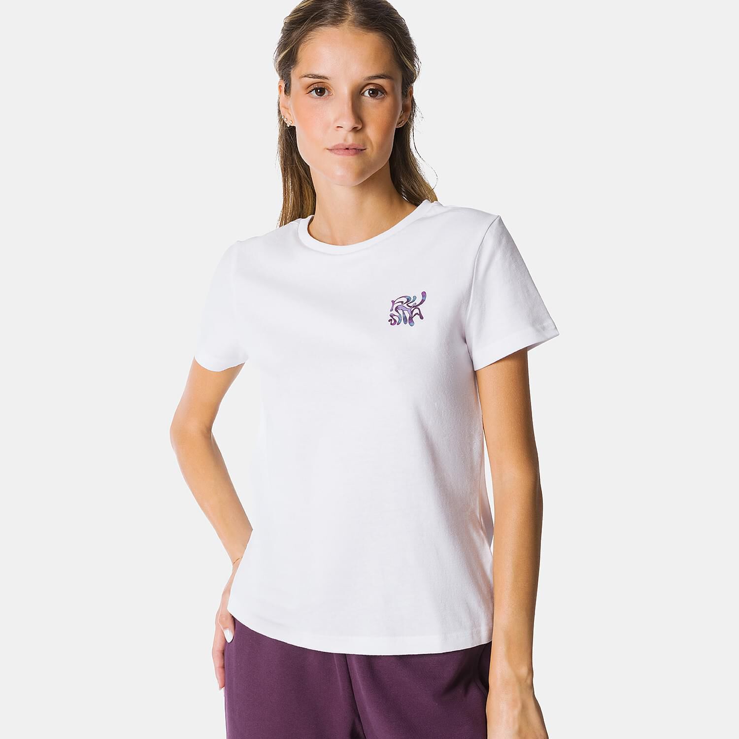 T shirt Puma Galaxy Pack SMU bianca e viola AW LAB