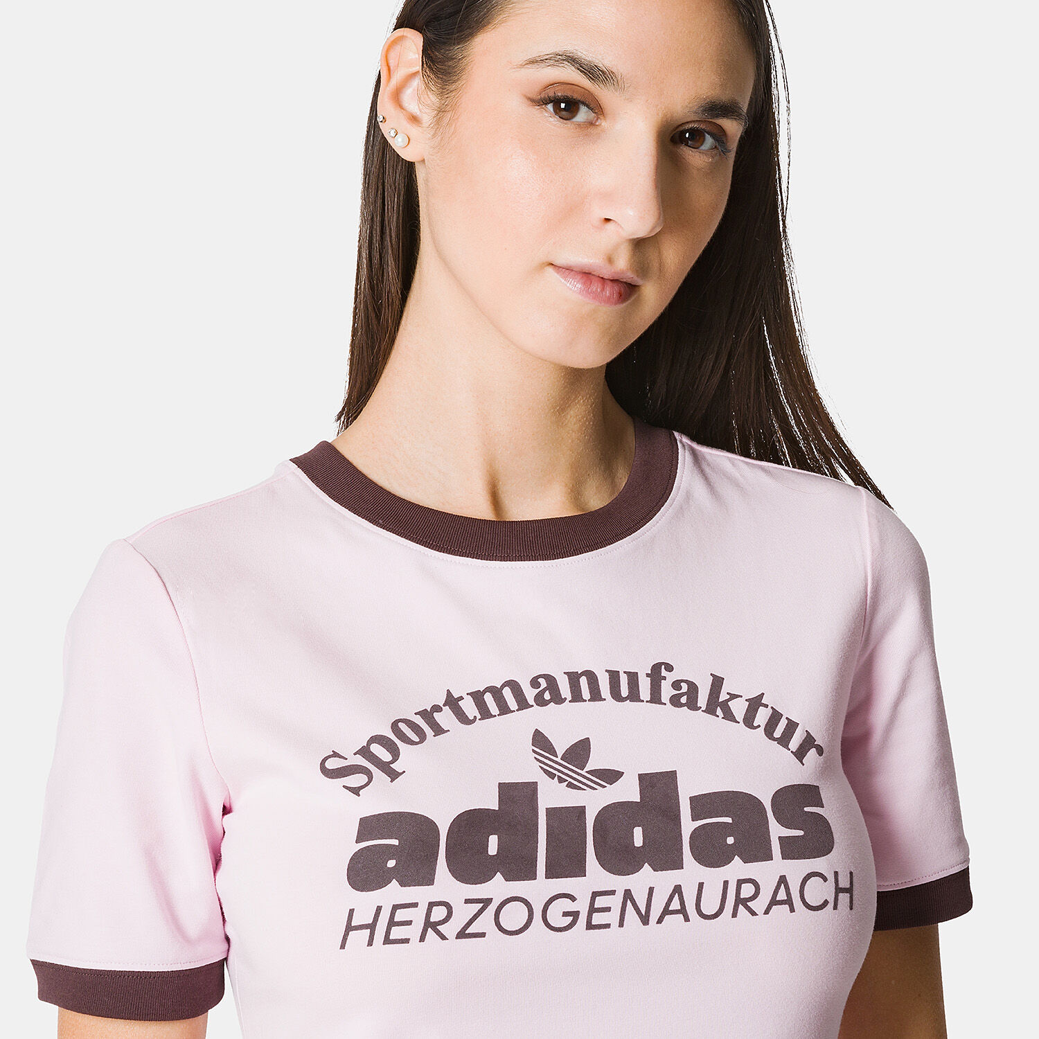 T shirt adidas Retro Graphic rosa e marrone AW LAB