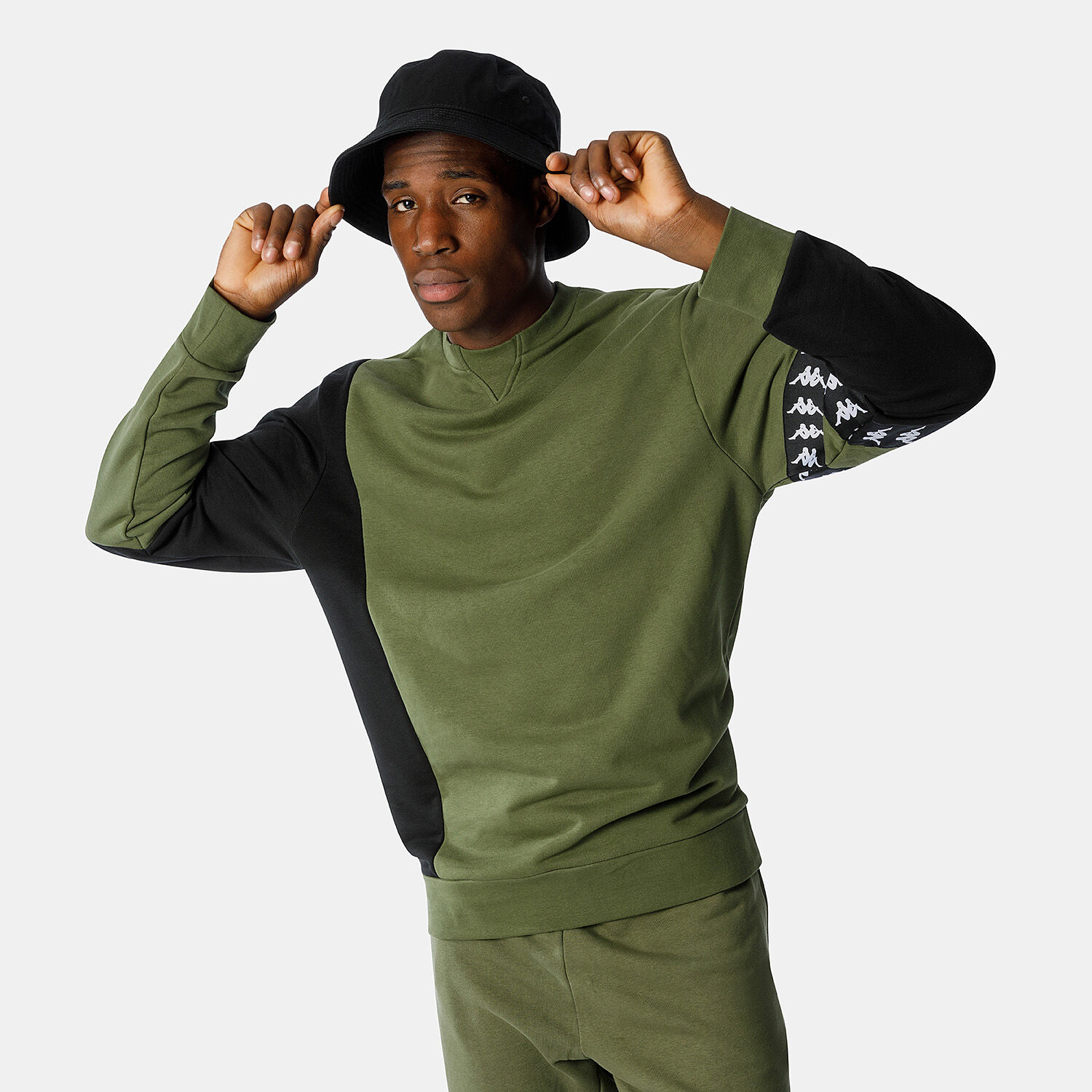 Felpa kappa verde e nera new arrivals