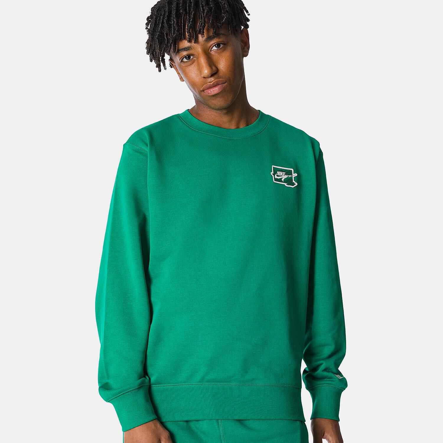Felpa Nike Club French Terry verde AW LAB
