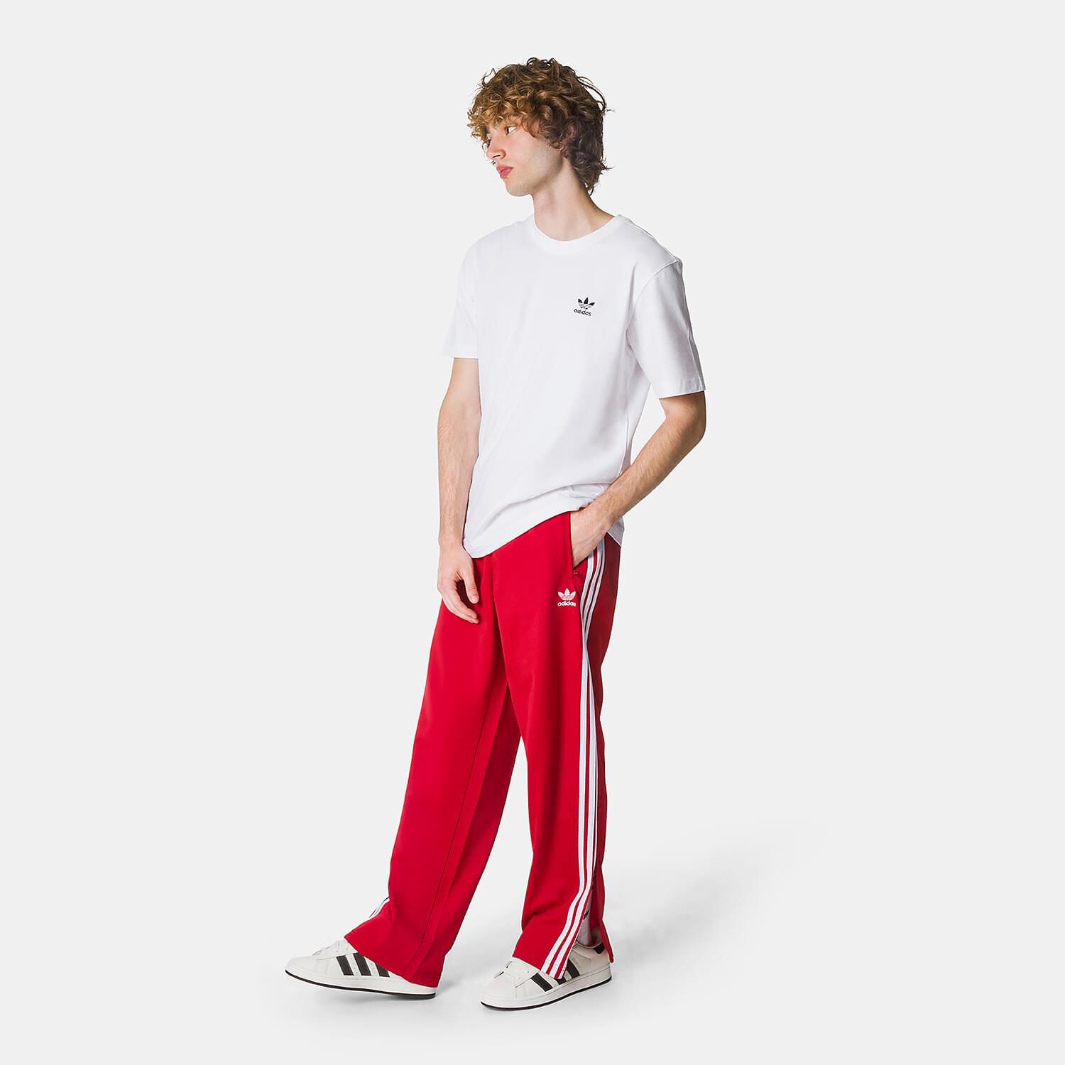 Pantaloni adidas Track adicolor Classics Firebird rossi e bianchi AW LAB