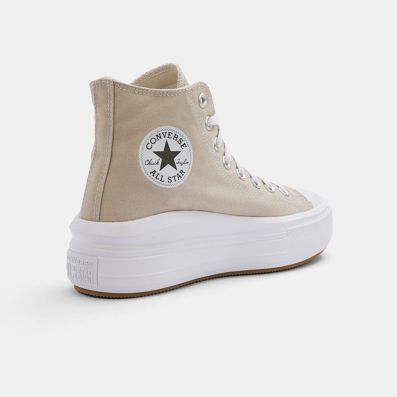 Converse Chuck Taylor All Star Move Platform beige e bianche AW LAB