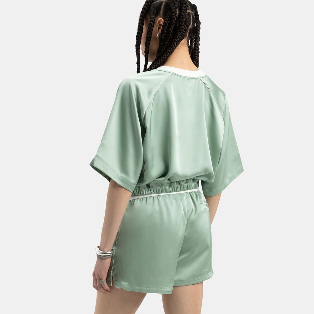 Top Nike Sportswear Satin, verde/bianco