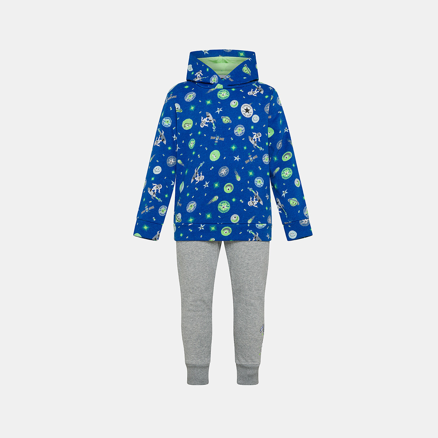 Tuta converse grigia e bianca sale