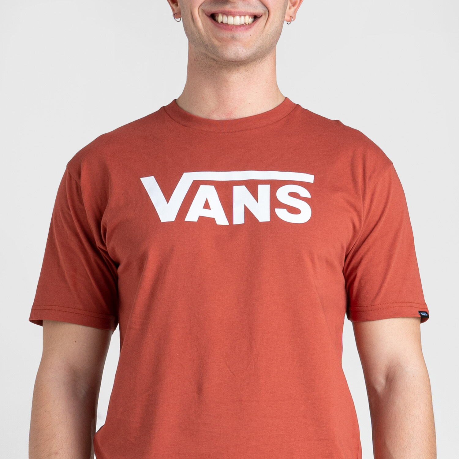 T shirt Vans Classic arancione e bianca AW LAB