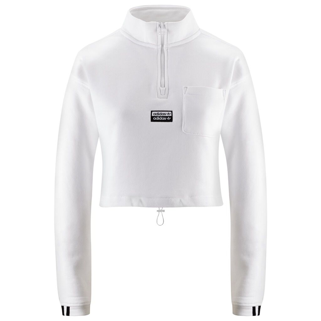 Felpa adidas cropped bianca sale