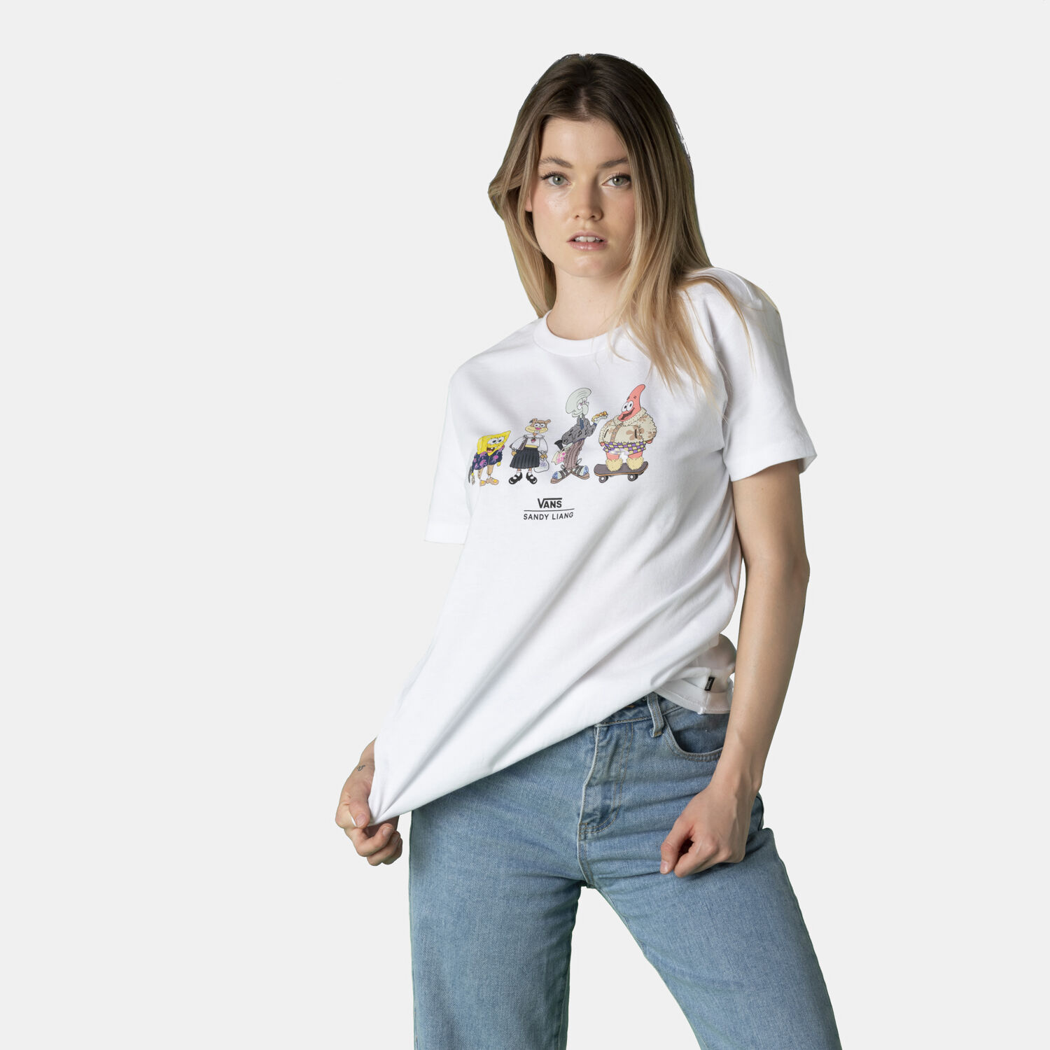 T shirt shop vans bianca donna