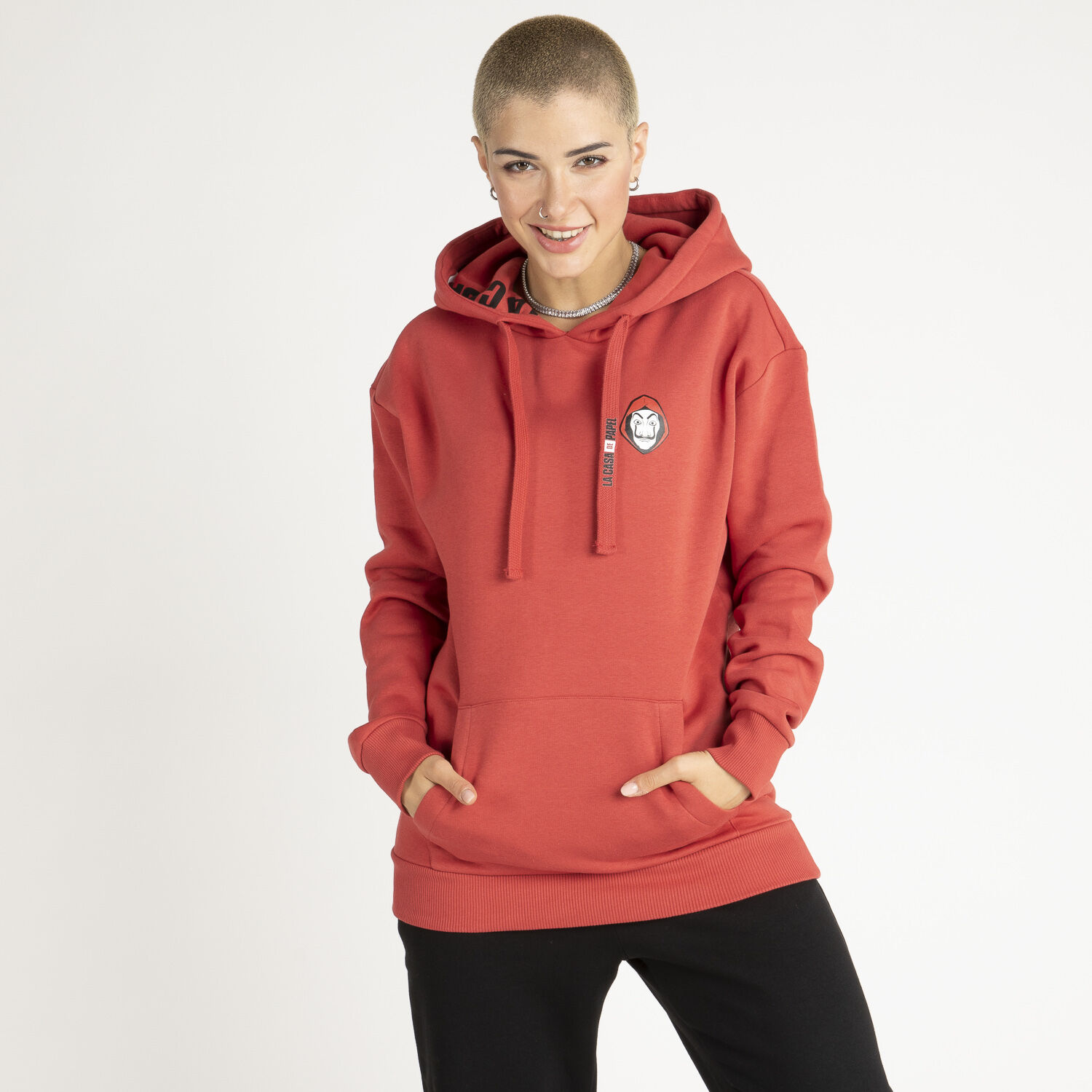 FELPA LA CASA DE PAPEL ROSSO NERO BIANCO UNISEX AW LAB