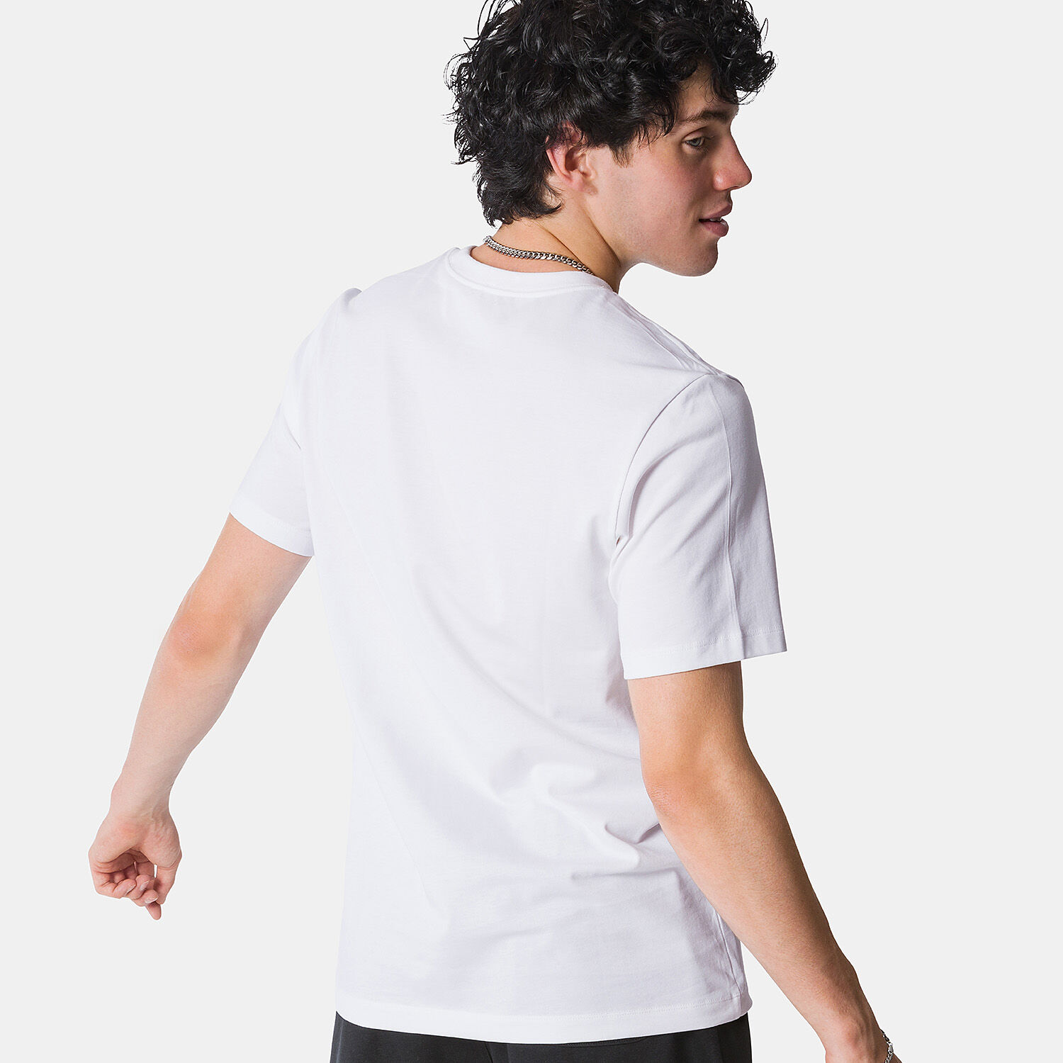 T shirt Nike Sportswear Big Swoosh bianca nera e marrone AW LAB