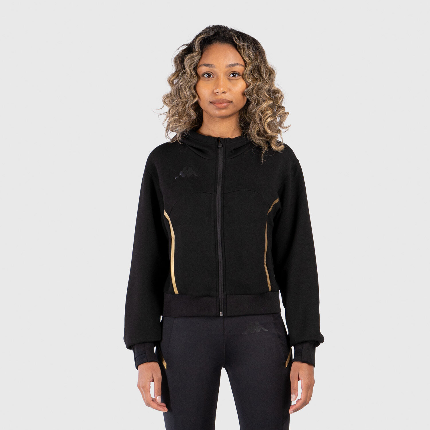 Felpa kappa shop nera e oro