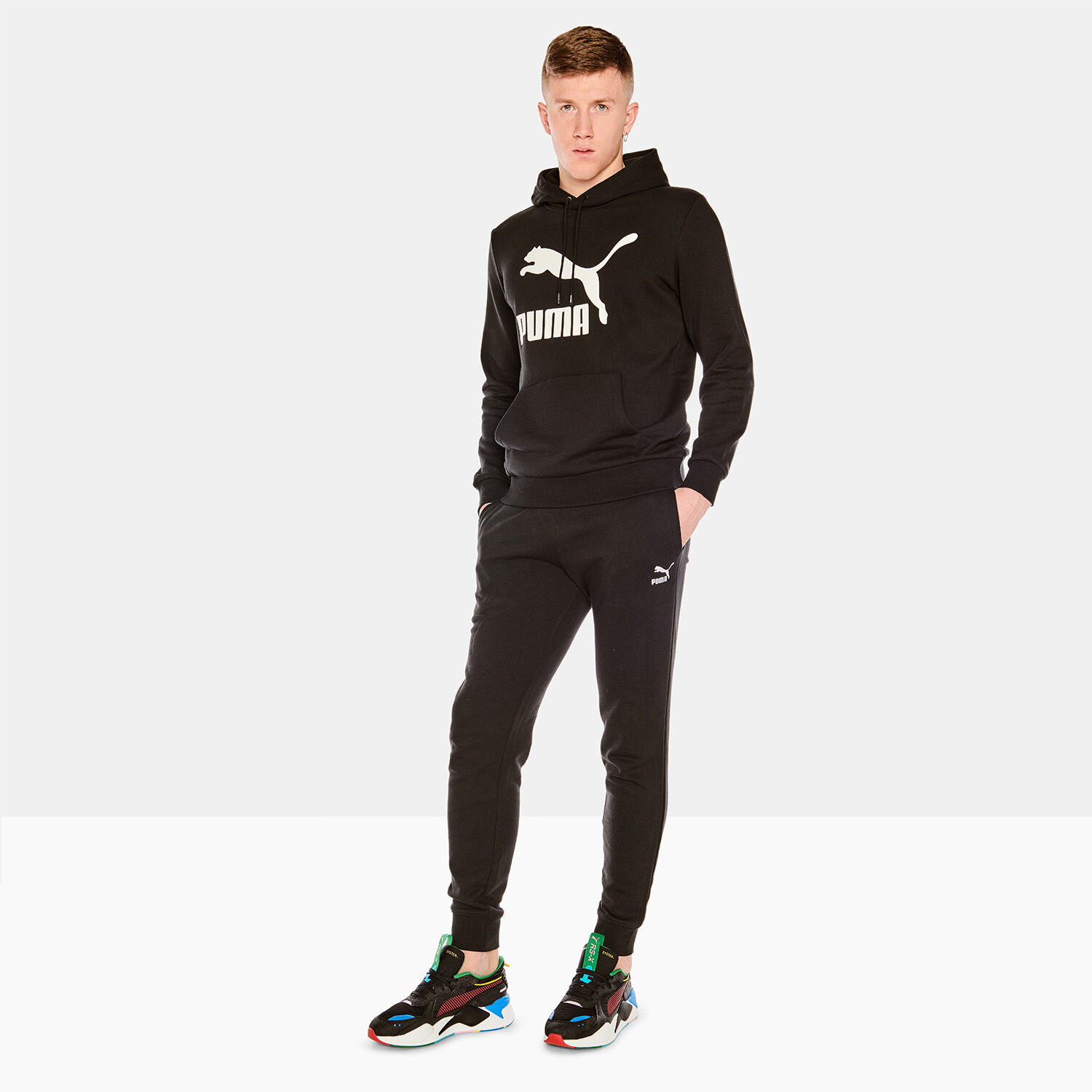 Felpa Puma Classic Logo nera AW LAB