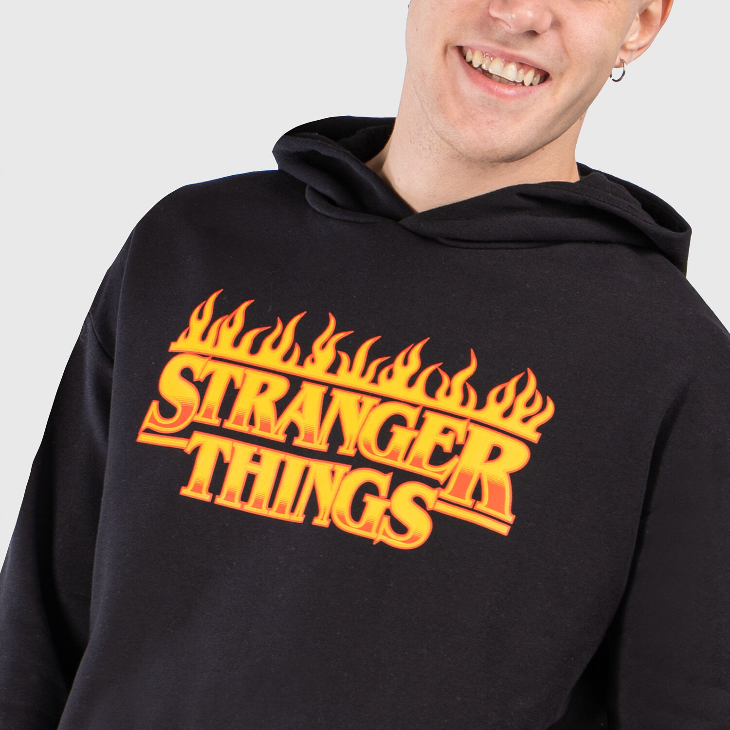 Felpa Stranger Things nera e arancione AW LAB