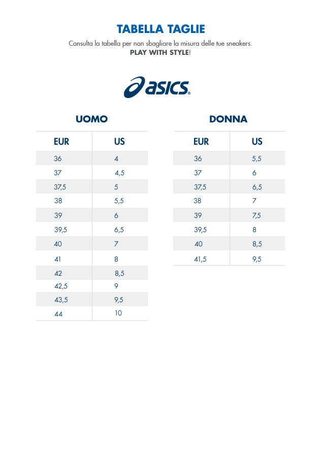 tabella misure scarpe saucony