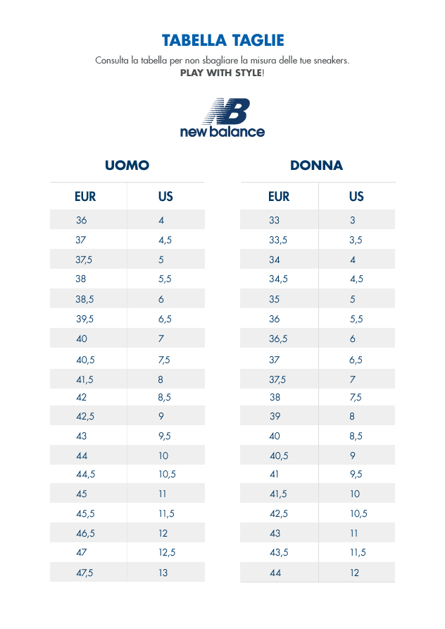 Acquistare - tabella taglie new balance - OFF 76% - Grandi sconti, spedizione gratuita! - figenacademy.com!